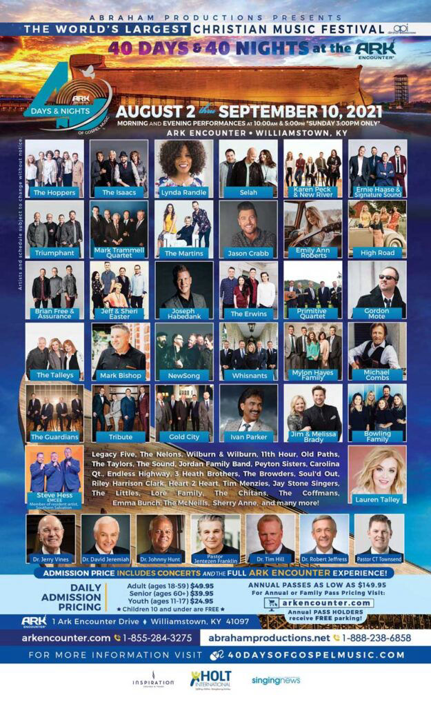 40 Days And Nights Of Gospel Music | Abraham Productions | Brochure